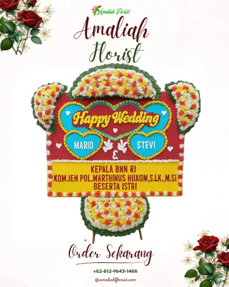 Papan Bunga Pernikahan Pagar Dalam